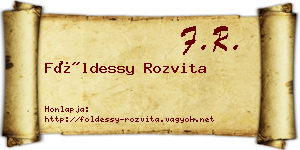 Földessy Rozvita névjegykártya